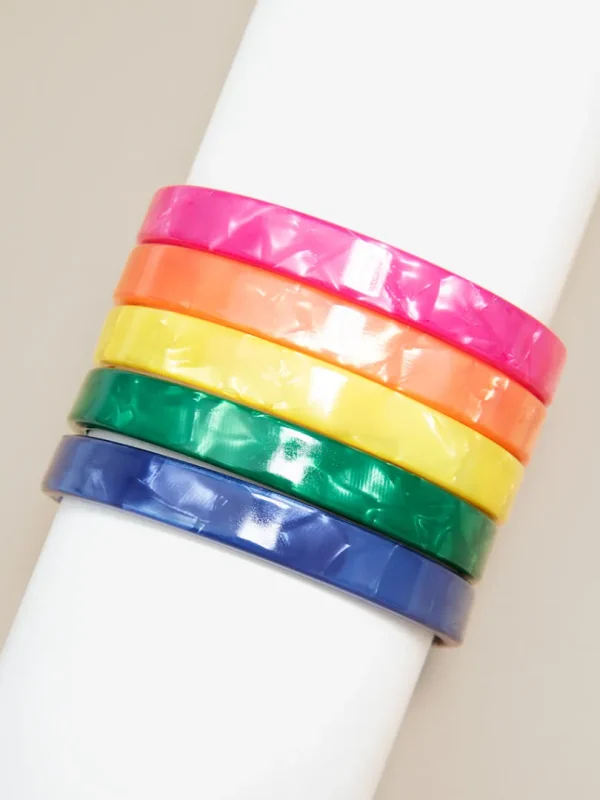 All-Over Acetate Bangle Bracelet | ZENZII Outlet