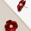 Amelia Metallic Flower Stud Earring | ZENZII New