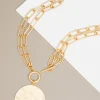 Angela Double Strand Coin Necklace | ZENZII Outlet