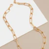 Angela Paperclip Link Collar Necklace | ZENZII Outlet