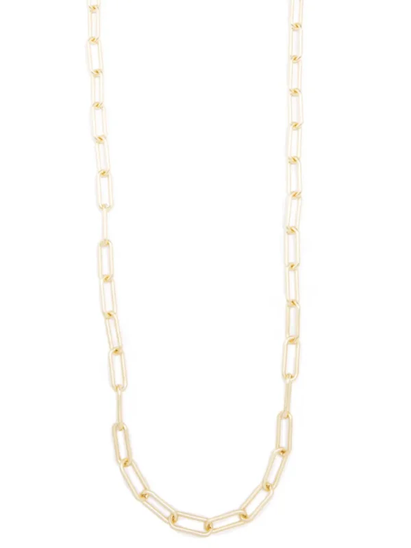 Angela Paperclip Link Long Necklace | ZENZII Discount