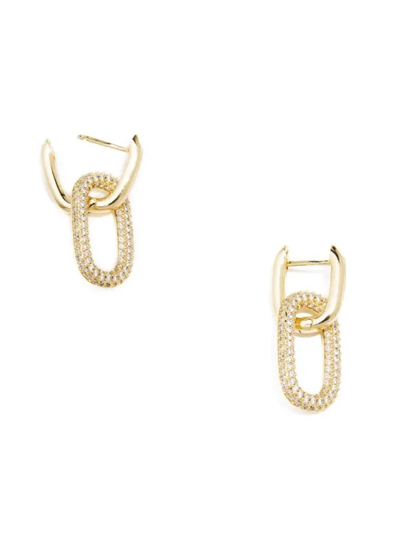 Athena Crystal Link Drop Earring | ZENZII Fashion