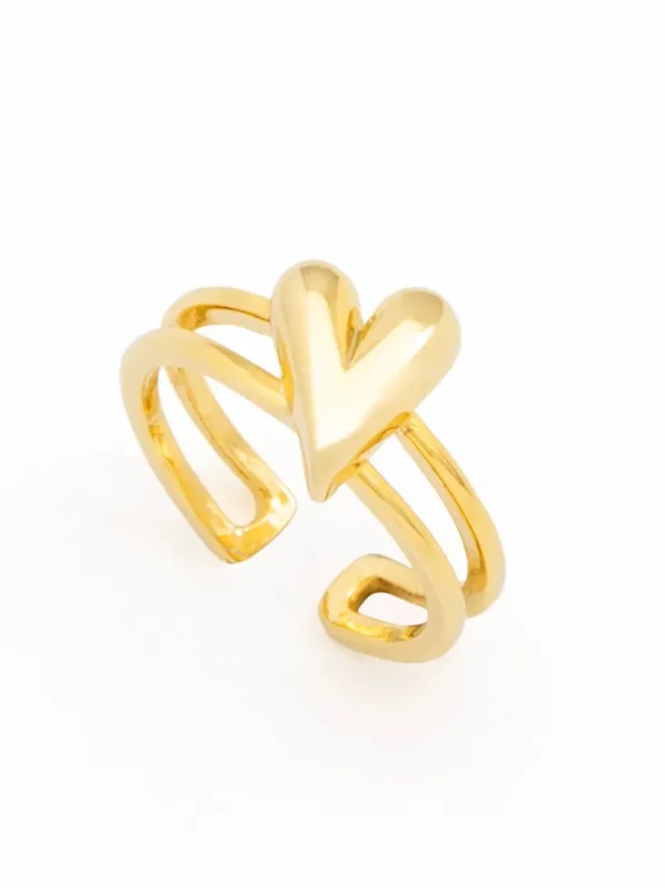 Aurea Heart Adjustable Ring | ZENZII Online