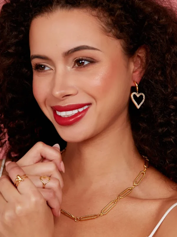 Aurea Heart Drop Earring | ZENZII Fashion