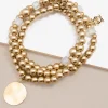 Beaded Metallic Layers Wrap Bracelet | ZENZII Best
