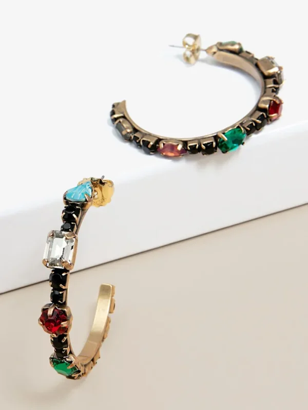 Bejeweled Hoop Earring | ZENZII Hot