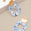 Marbled Acetate Drop Earring | ZENZII Best