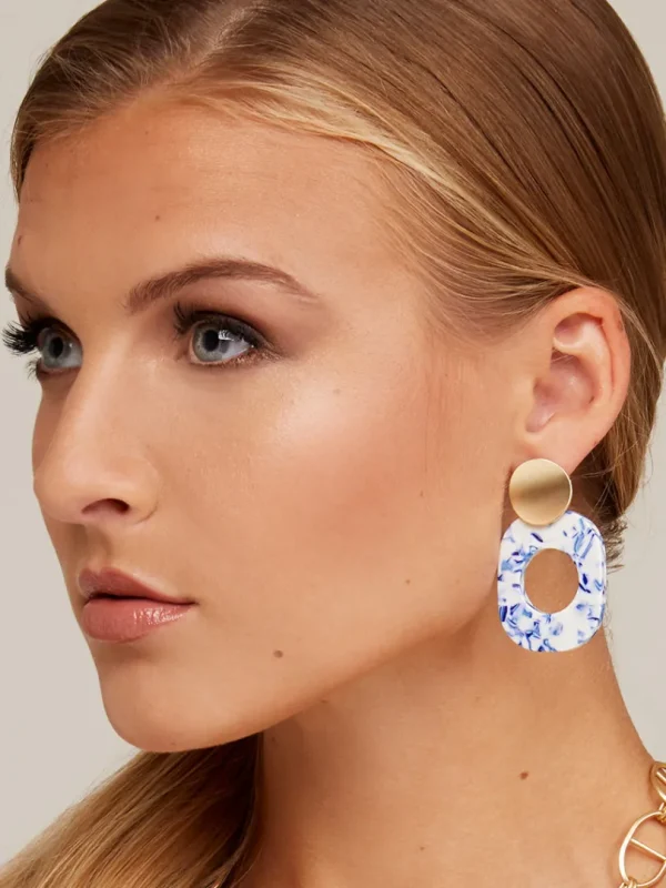 Marbled Acetate Drop Earring | ZENZII Best