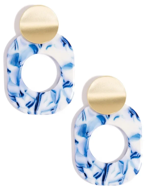 Marbled Acetate Drop Earring | ZENZII Best