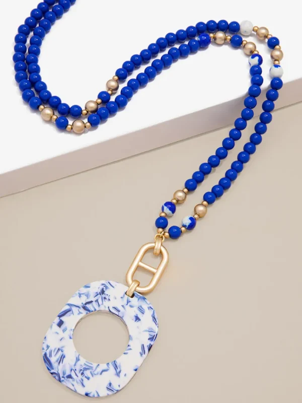 Marbled Acetate Pendant Necklace | ZENZII New