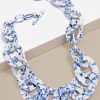 Marbled Link Collar Necklace | ZENZII Best