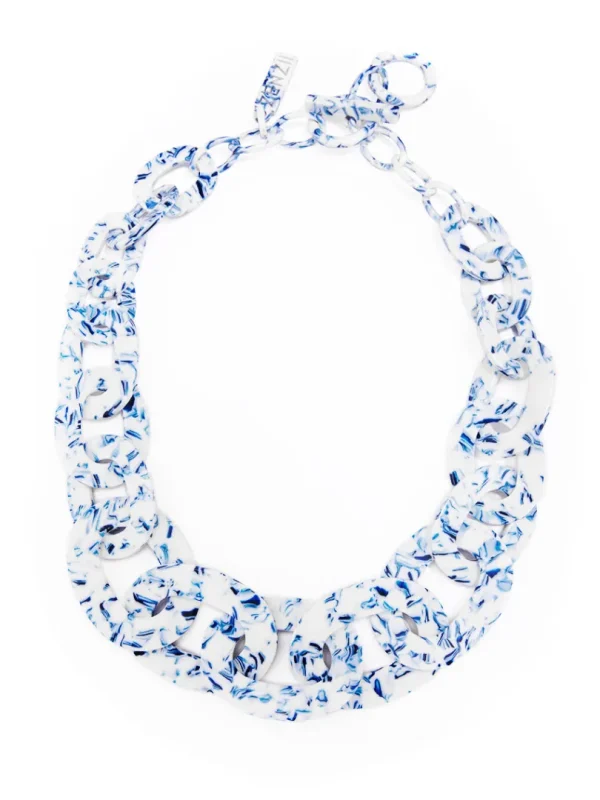 Marbled Link Collar Necklace | ZENZII Best