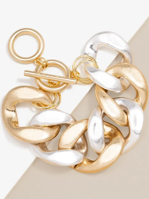 Camilla Large Curb Chain Bracelet | ZENZII Clearance