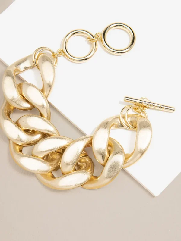 Camilla Large Curb Chain Bracelet | ZENZII Clearance