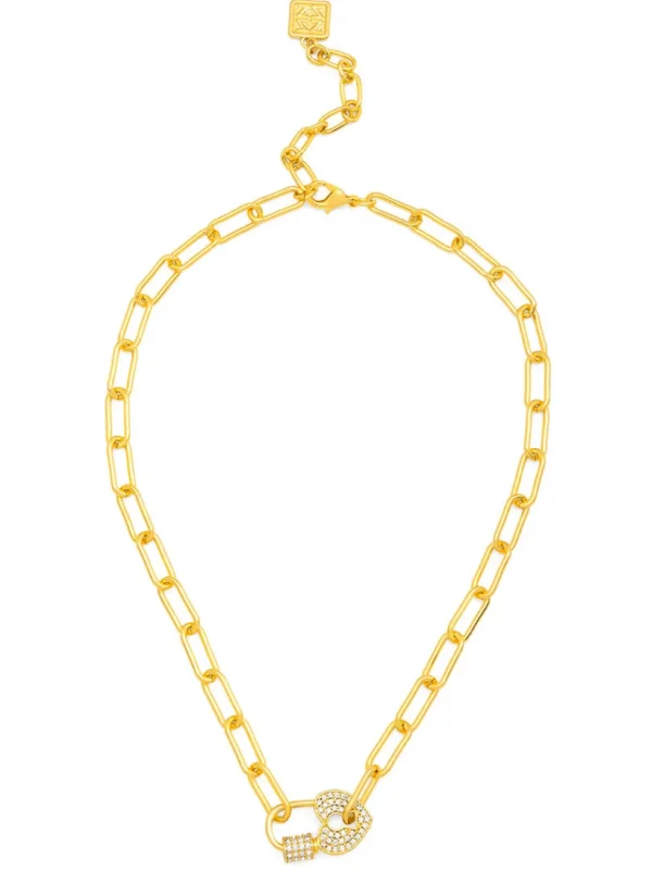 Carina Lock Charm Necklace | ZENZII Hot