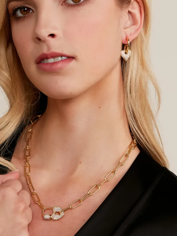 Carina Lock Charm Necklace | ZENZII Hot
