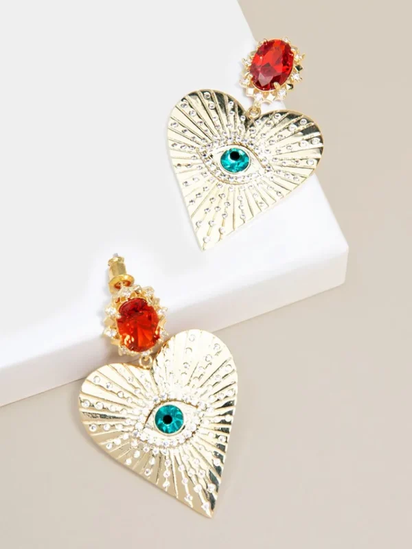 Celestial Heart Crystal Drop Earring | ZENZII Hot
