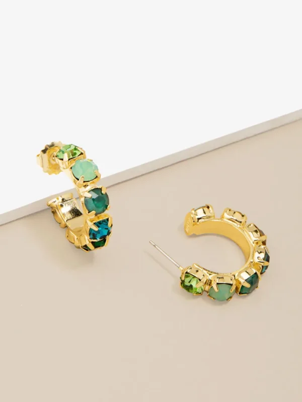 Charlie Crystal Hoops Earring | ZENZII New