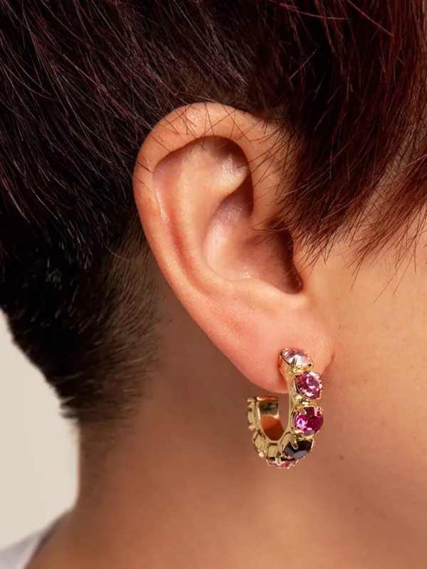 Charlie Crystal Hoops Earring | ZENZII New
