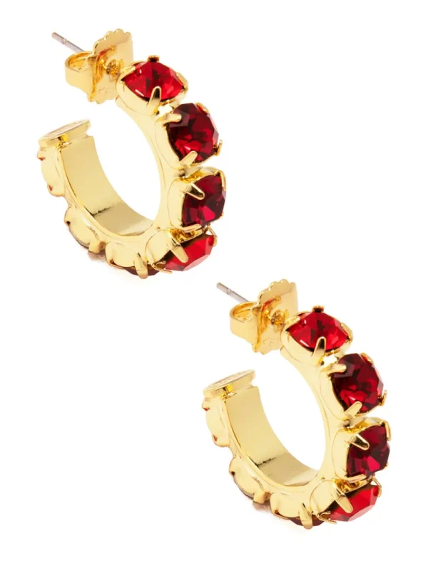 Charlie Crystal Hoops Earring | ZENZII New