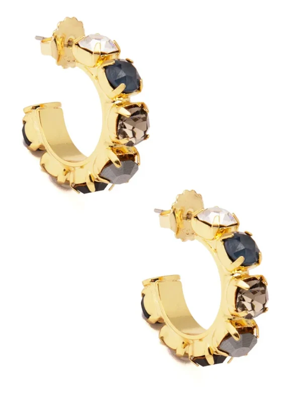 Charlie Crystal Hoops Earring | ZENZII New