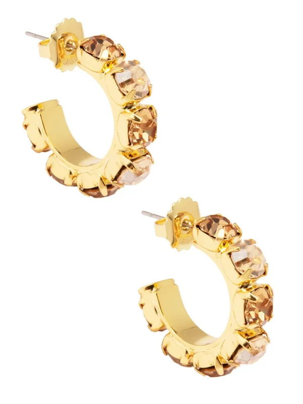 Charlie Crystal Hoops Earring | ZENZII New