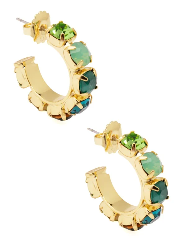 Charlie Crystal Hoops Earring | ZENZII New