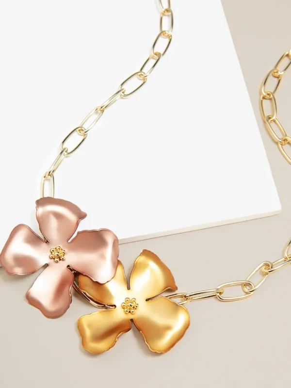 Chroma Metals Chain Collar Necklace | ZENZII Clearance