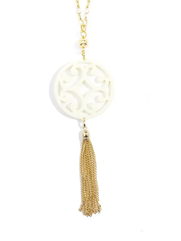 Circle Scroll Tassel Necklace | ZENZII New