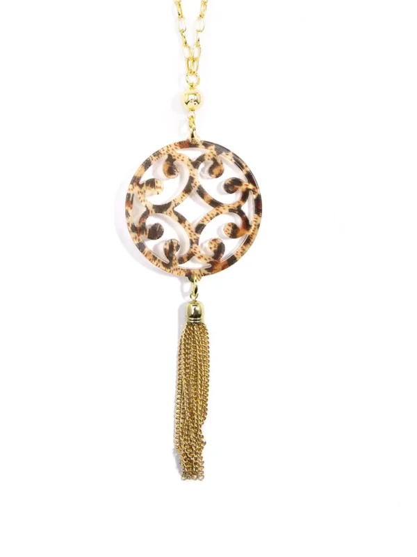 Circle Scroll Tassel Necklace | ZENZII New