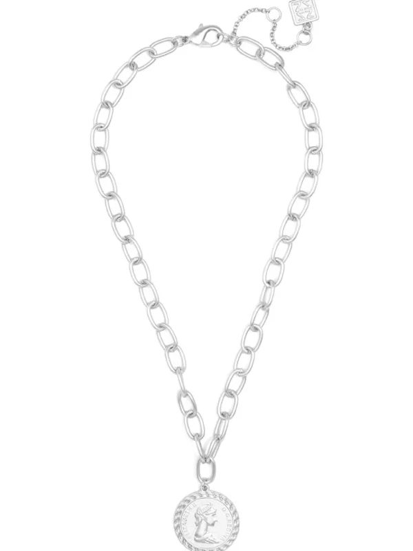 Coin Pendant And Chain Collar Necklace | ZENZII Clearance