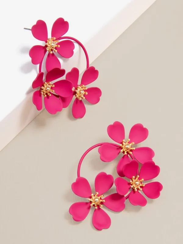 Daisy Drop Hoop Earring | ZENZII Fashion