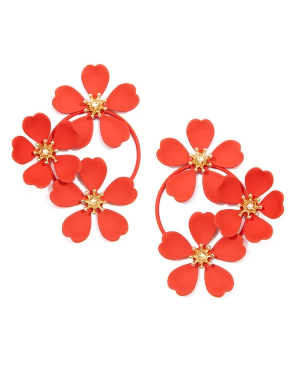 Daisy Drop Hoop Earring | ZENZII Fashion