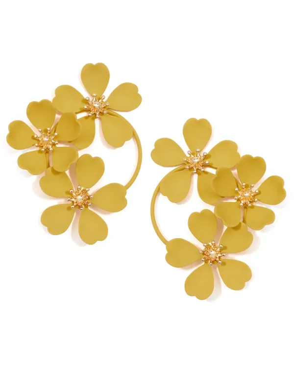 Daisy Drop Hoop Earring | ZENZII Fashion