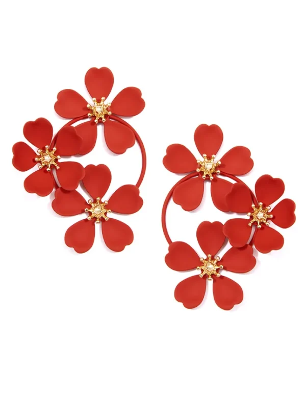 Daisy Drop Hoop Earring | ZENZII Fashion