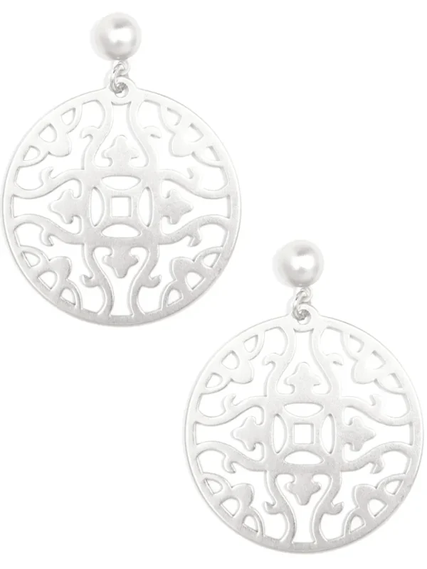 Emblem Charm Drop Earring | ZENZII Hot