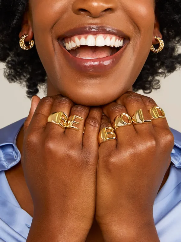 Emma Initial Ring | ZENZII Online