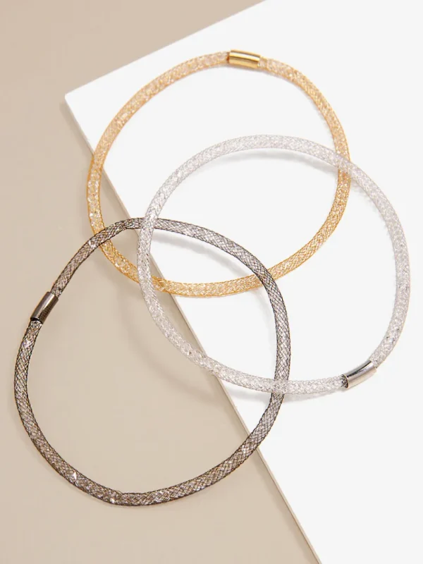 Emmeline Glitter Mesh Bracelet | ZENZII Hot