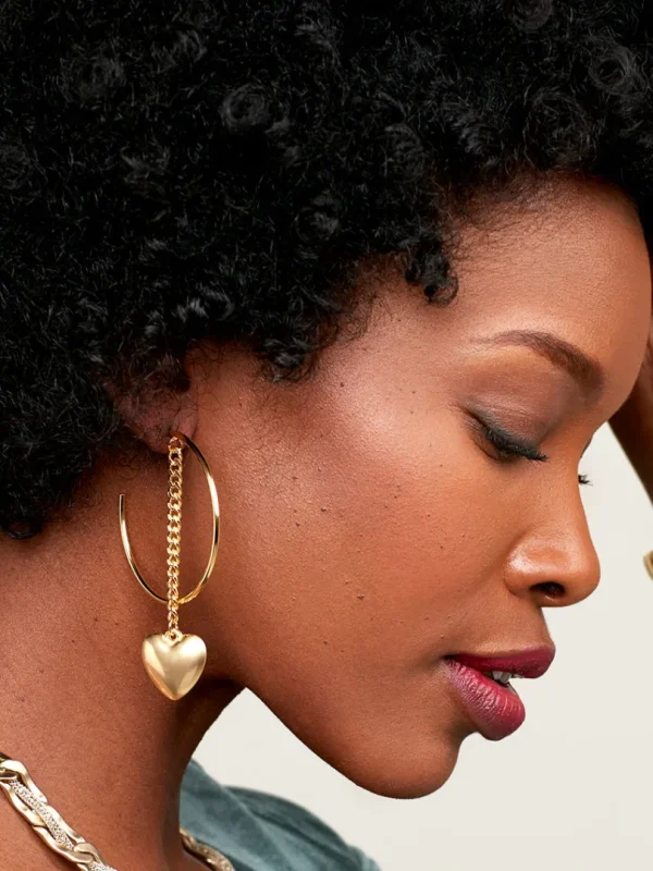 Fall in Love Hoop Earring | ZENZII Clearance