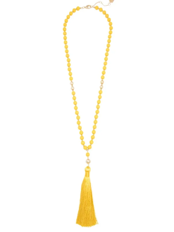 Faye Beaded Tassel Necklace | ZENZII Hot