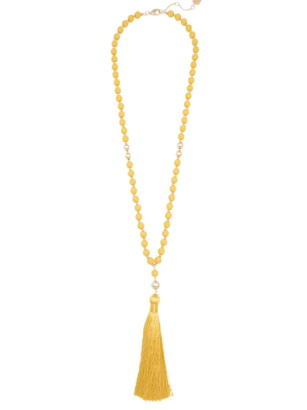 Faye Beaded Tassel Necklace | ZENZII Hot