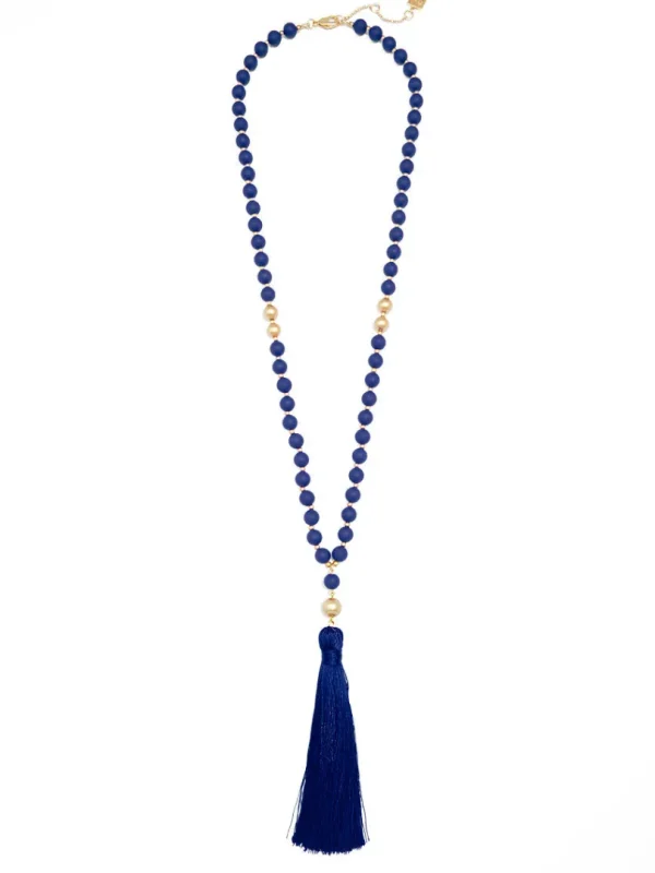 Faye Beaded Tassel Necklace | ZENZII Hot