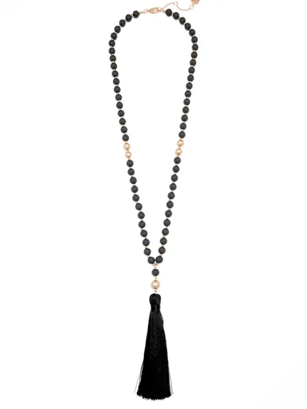 Faye Beaded Tassel Necklace | ZENZII Hot