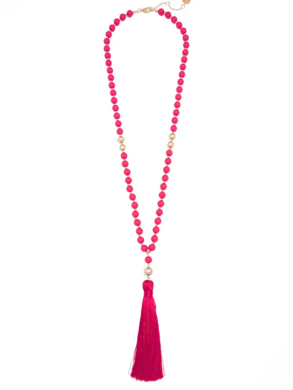Faye Beaded Tassel Necklace | ZENZII Hot