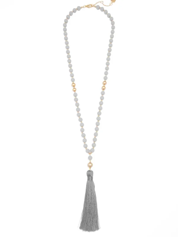 Faye Beaded Tassel Necklace | ZENZII Hot