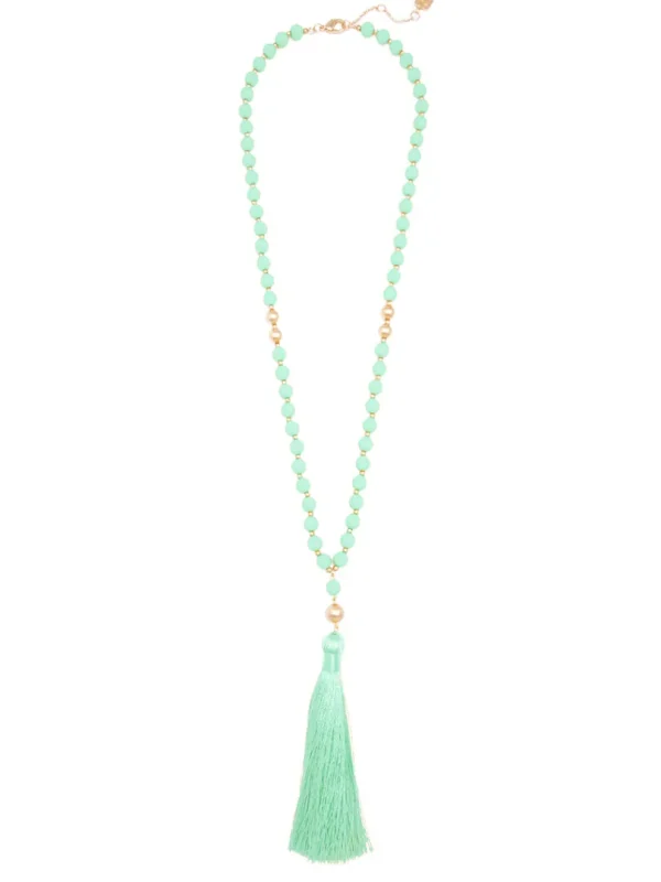 Faye Beaded Tassel Necklace | ZENZII Hot