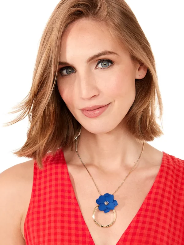 Flower And Ring Pendant Necklace | ZENZII Fashion