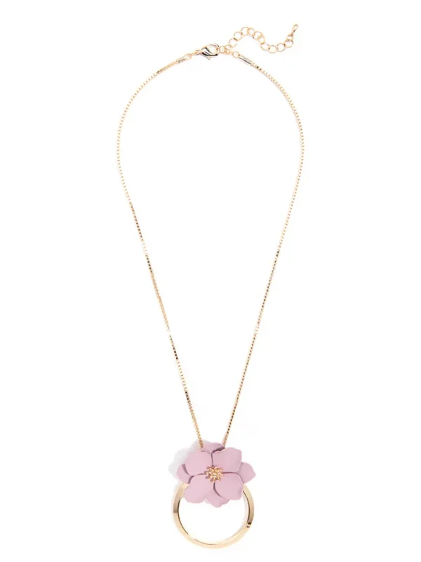 Flower And Ring Pendant Necklace | ZENZII Fashion
