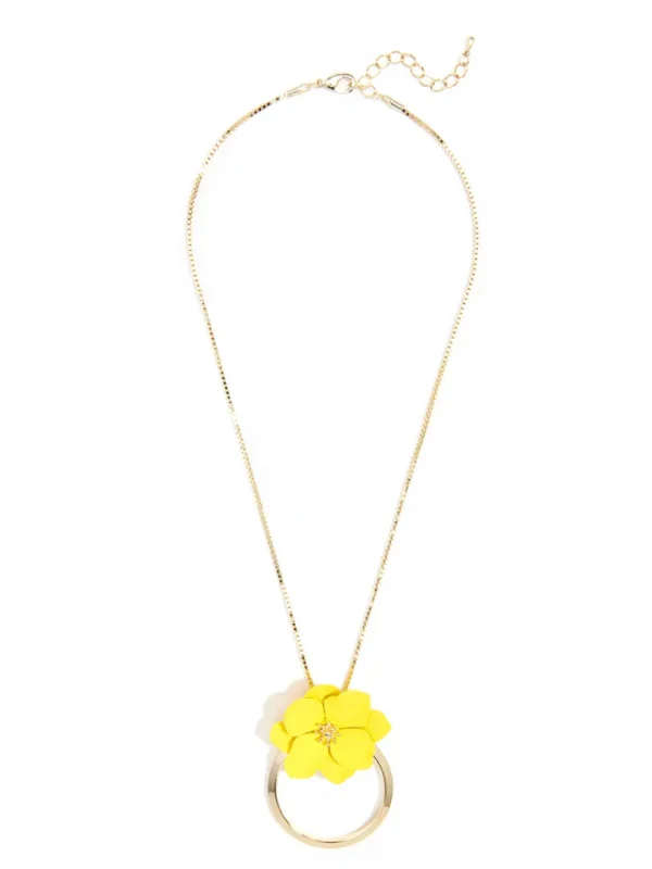 Flower And Ring Pendant Necklace | ZENZII Fashion