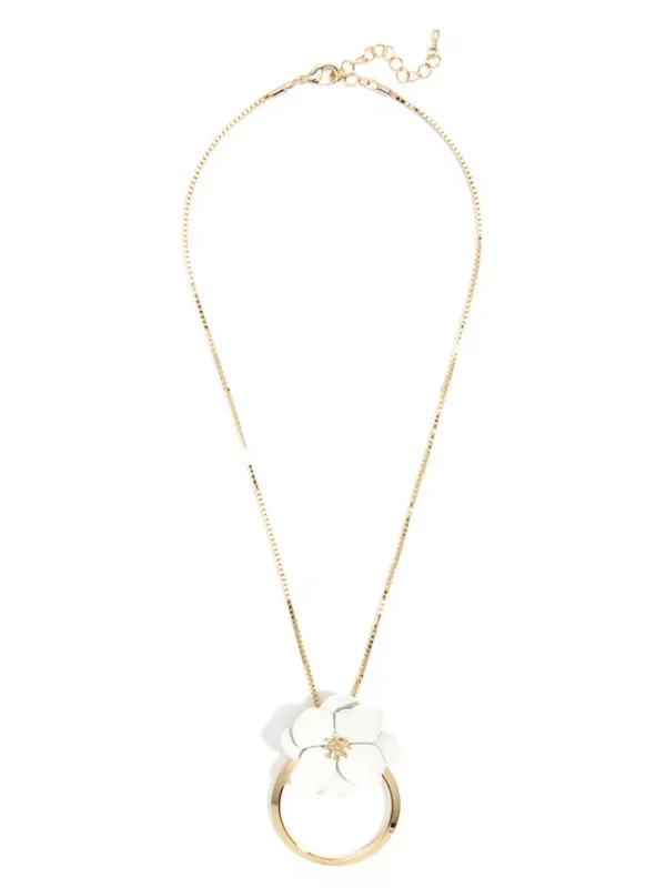 Flower And Ring Pendant Necklace | ZENZII Fashion